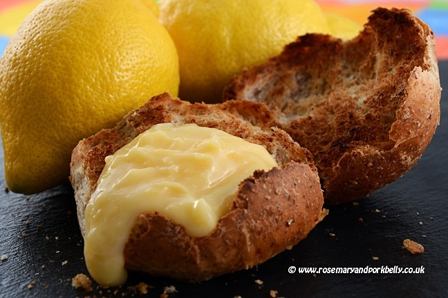 Lemon curd on toast