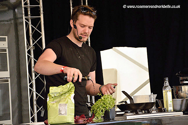 John Whaite cooking demonstration - Foodies Festival Brighton