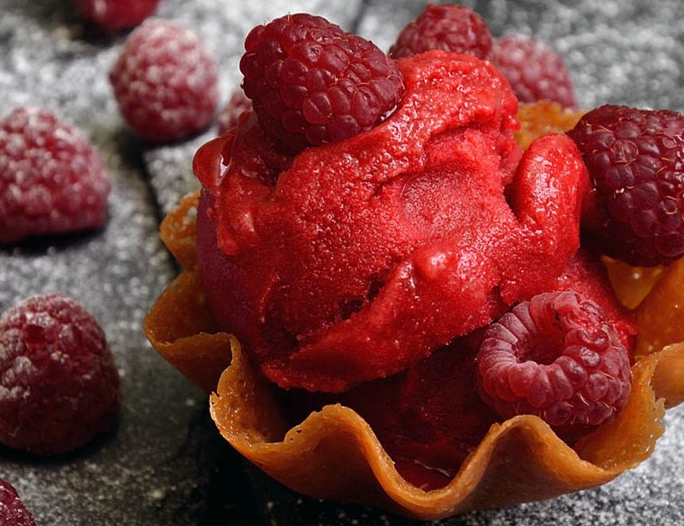 Raspberry sorbet