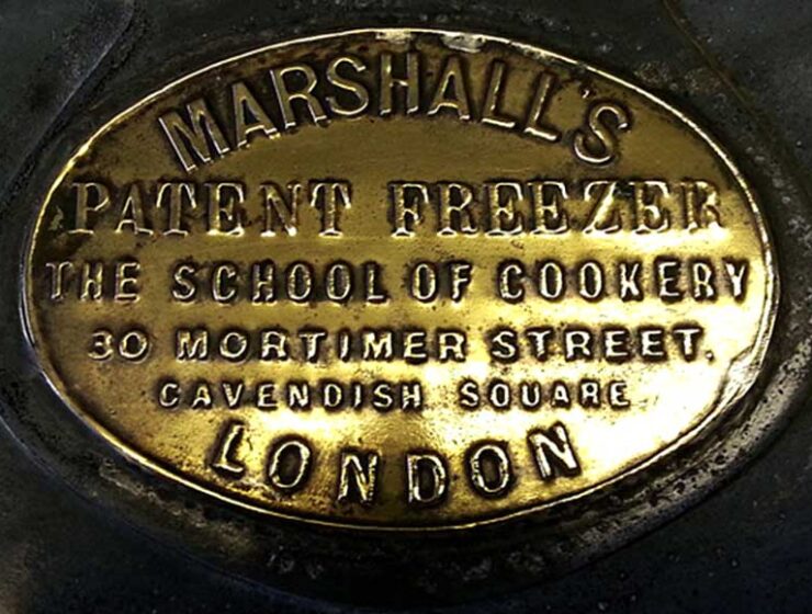 Agnes Marshall ice cream freezer badge