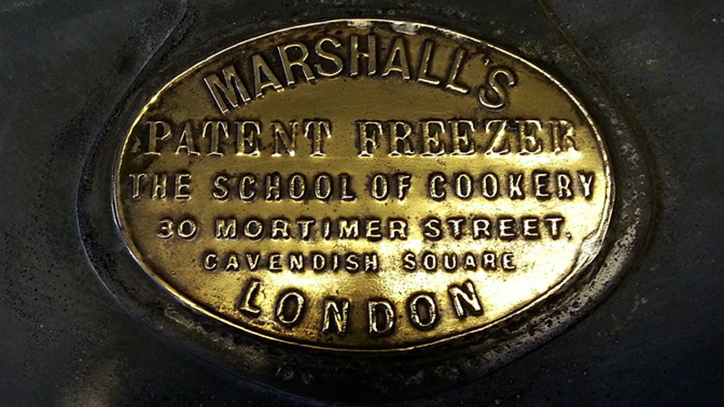 Agnes Marshall ice cream freezer badge