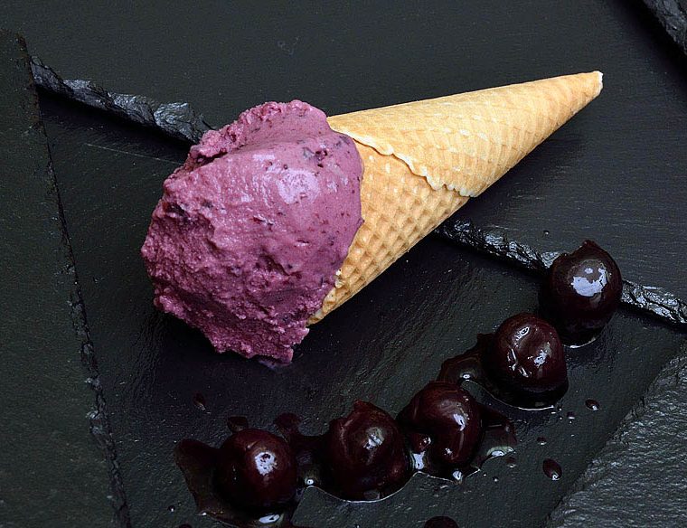 Cherry and Kirsch ice cream