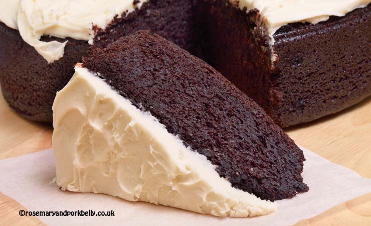 Guinness and blackcurrant chocolate cake
