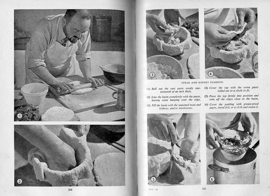 Philip Harben making steak and kidney pudding