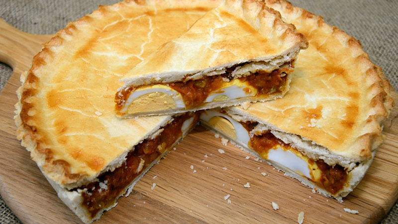 Curried egg pie - Marguerite Patten recipe