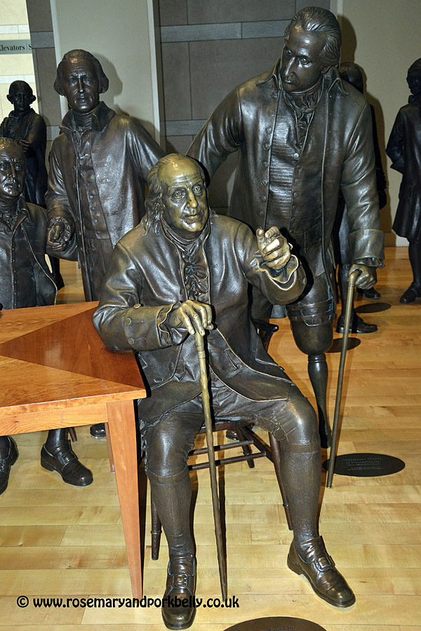 Bronze figures Signers’ Hall Philadelphia Pennsylvania USA