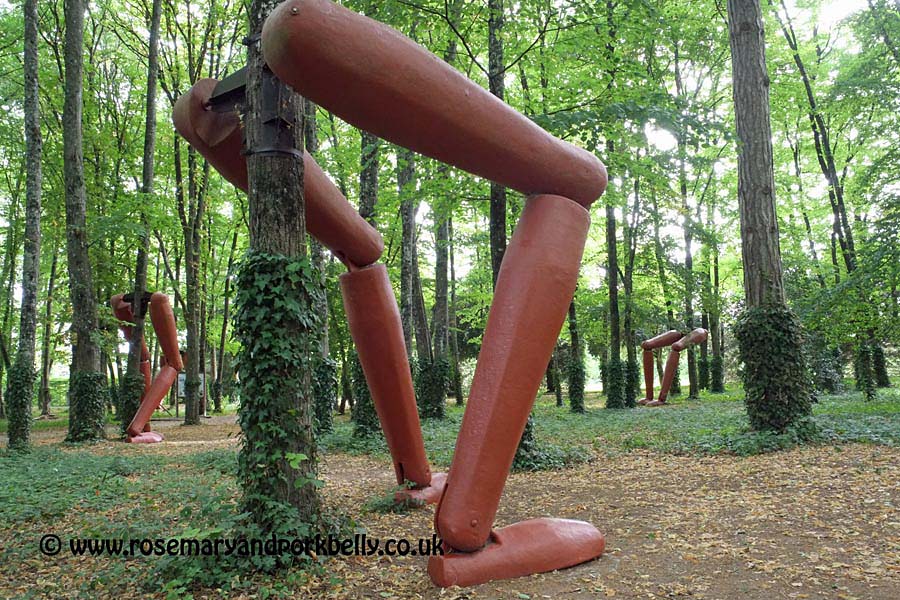 Giant legs in the Running Forest - Château du Rivau Loire France
