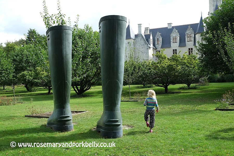 Giant wellington boots - Château du Rivau Loire France