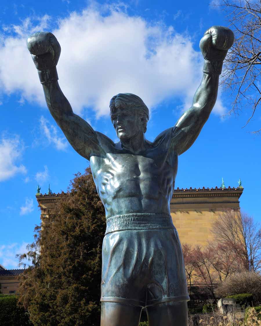 Rocky statue outside the Philadelphia Museum of Art Philadelphia USA