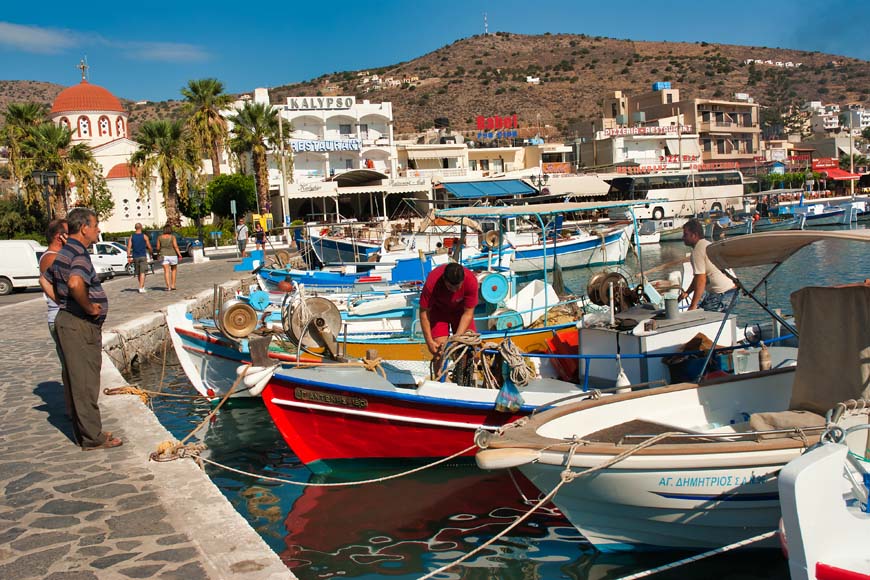 Elounda harbour, Crete © rosemaryandporkbelly.co.uk