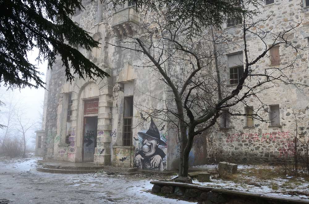 The derelict Hotel Berengaria in Prodromos Cyprus