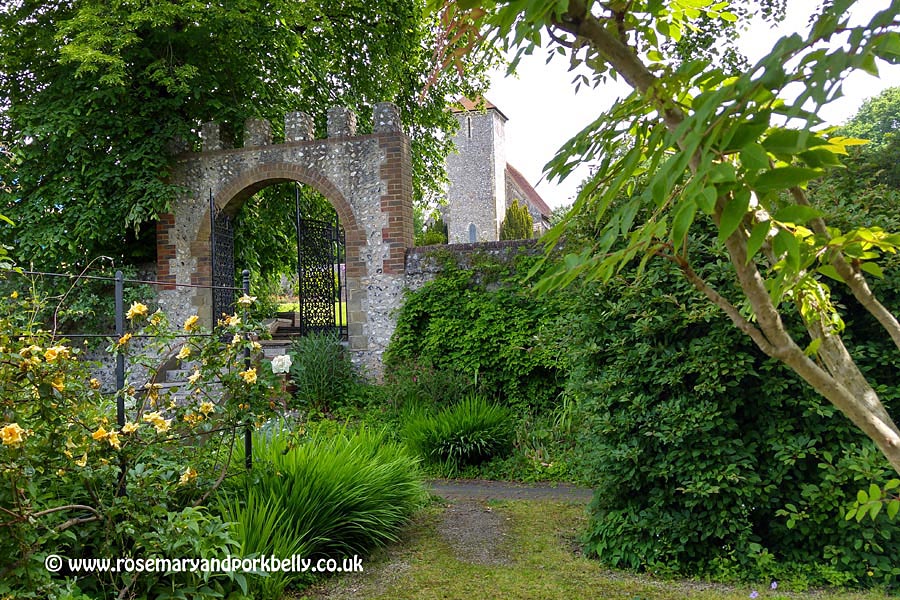 Preston Manor garden and church Brighton
