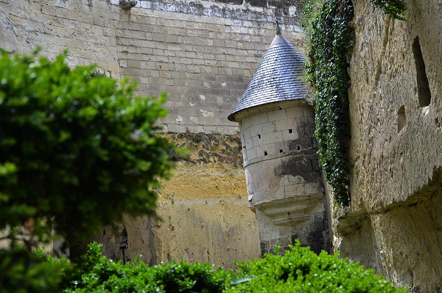 The dovecote made from tufa limestone blocks at Château de Brézé