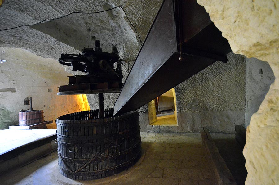 Old disused wine press Château de Brézé, Loire France