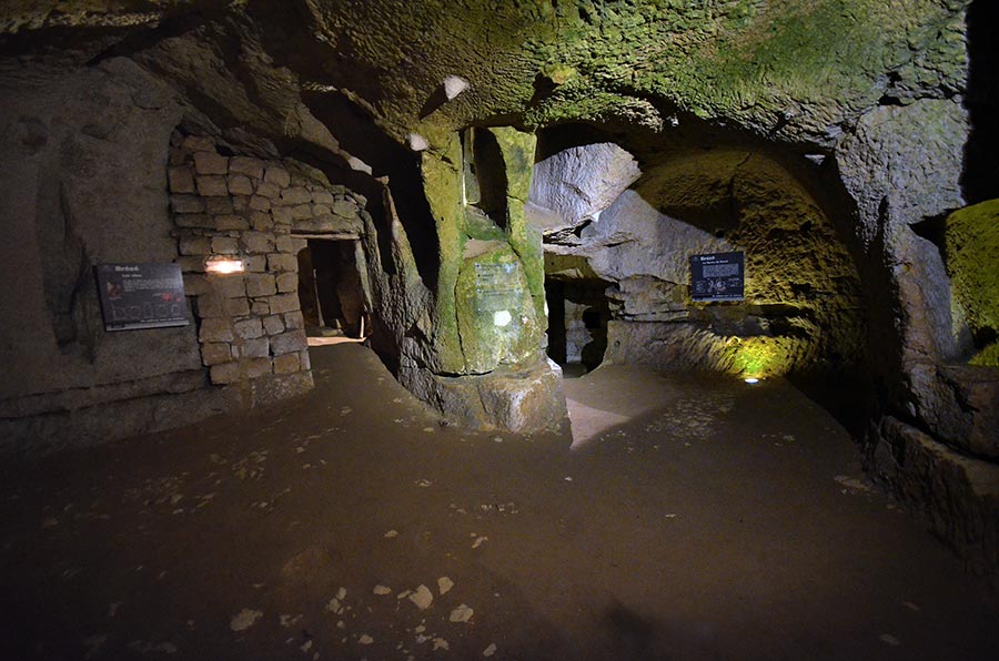 Underground cavern at Château de Brézé, Loire France