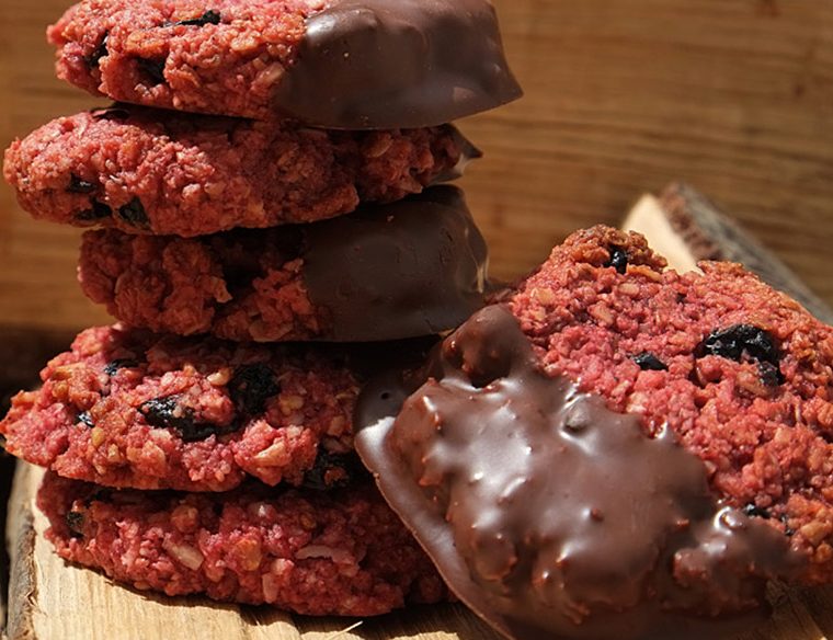 Blueberry and coconut cookies