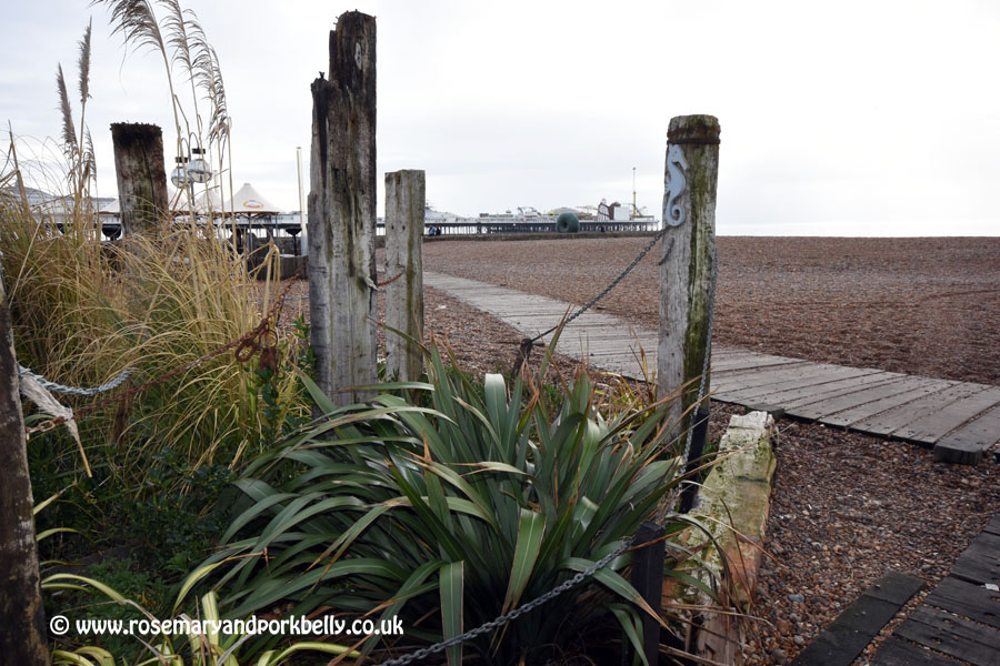 Empty boardwalk - Brighton seafront East Sussex