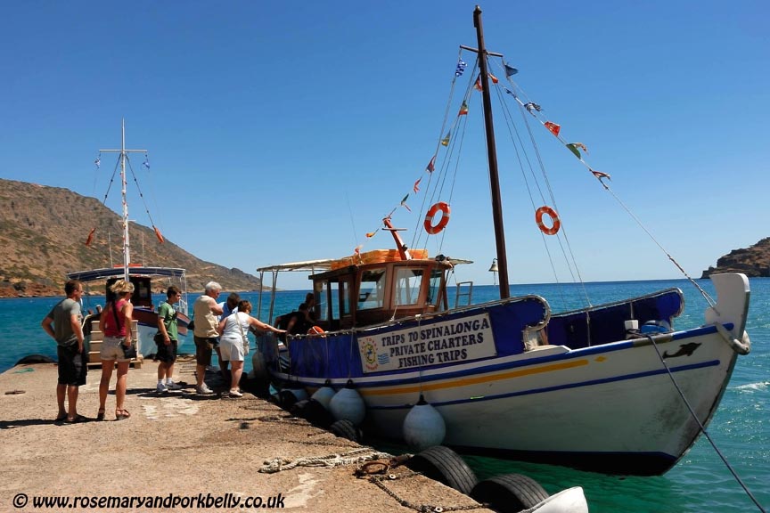 Local ferry boat to Spinalonga, Plaka, Crete