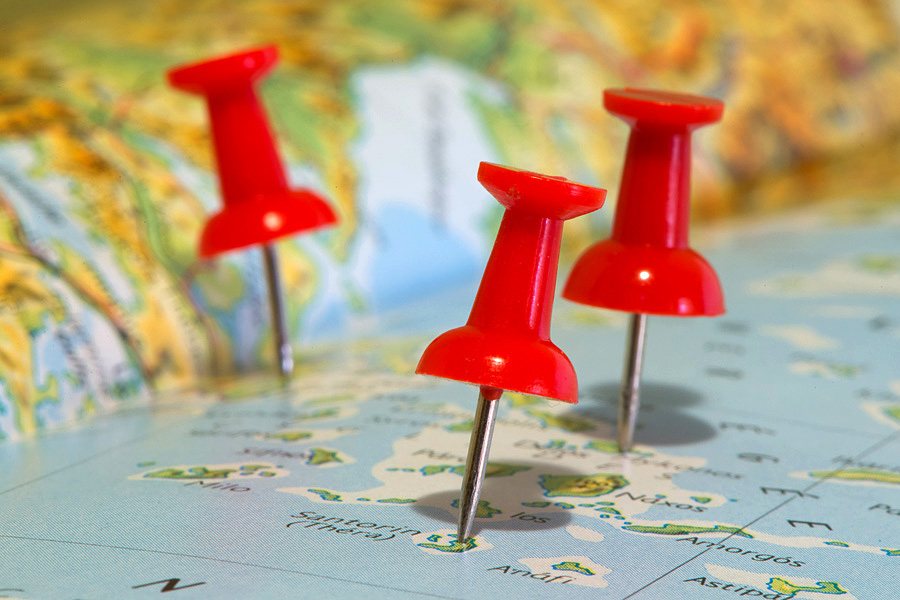 Trip planning 3 pins in a map © Shawn Harquail Photography, Flickr
