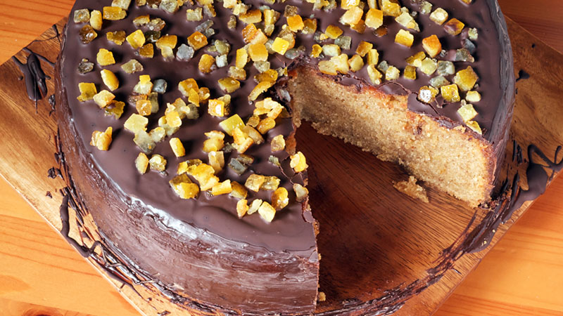 Blood orange and almond cake