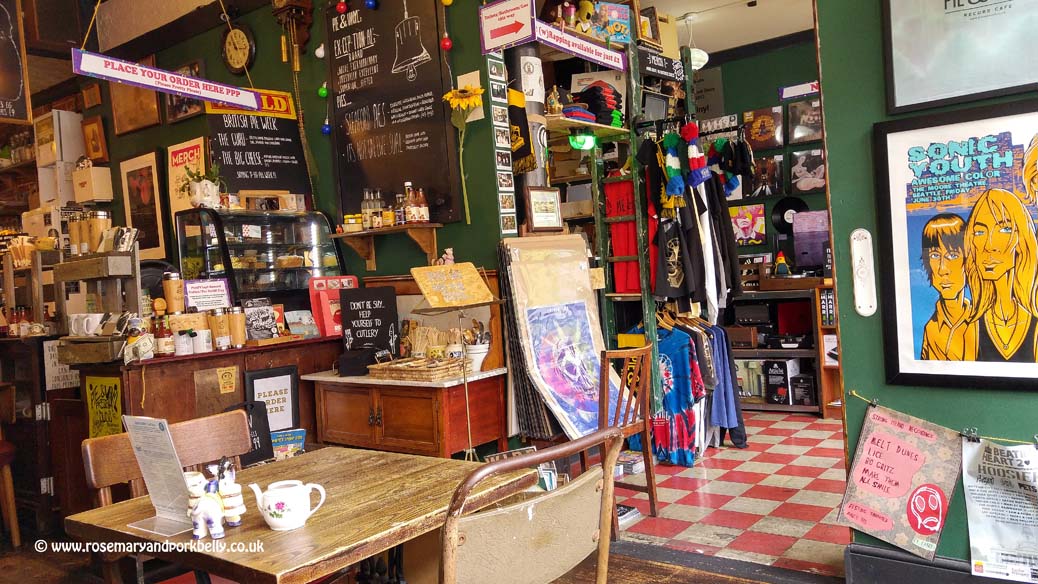 Inside Pie and Vinyl café - Portsmouth
