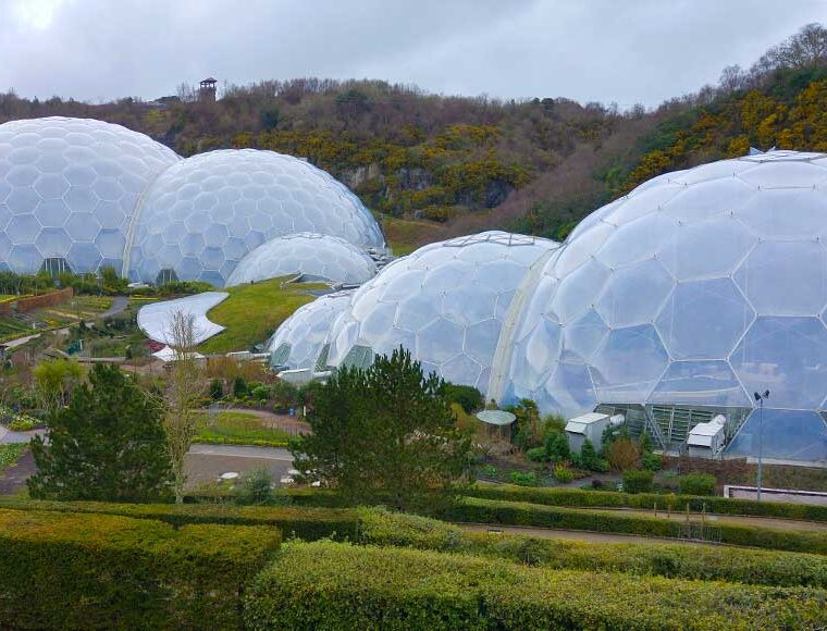 The Biomes of the Eden Project Cornwall UK
