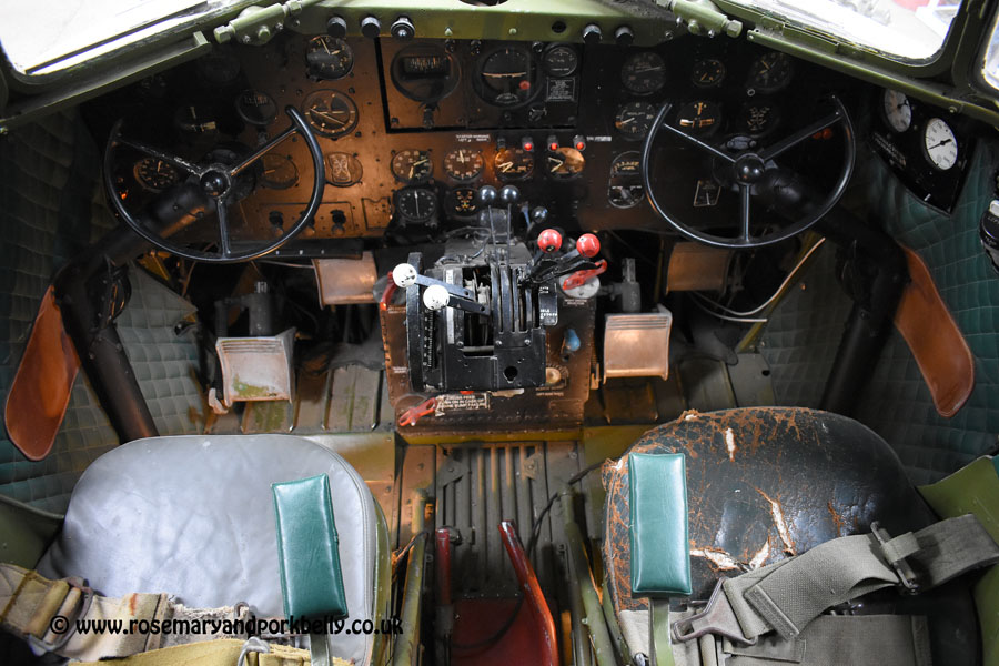 The cockpit of a Dakota C47 - Wings museum.
WW2 aircraft exhibit at Wings Museum in East Sussex
