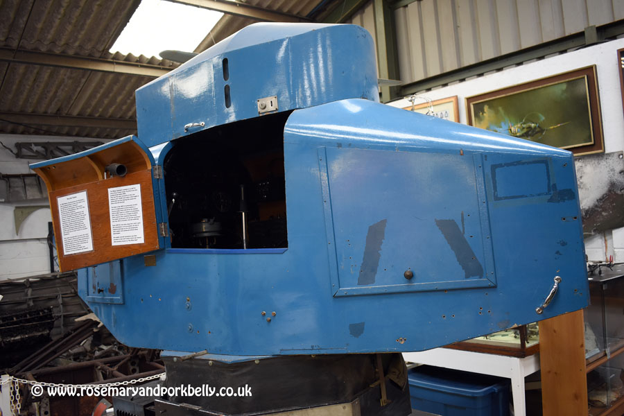 WW2 flight simulator.
Historical WW2 aircraft exhibit at Wings Museum in East Sussex
