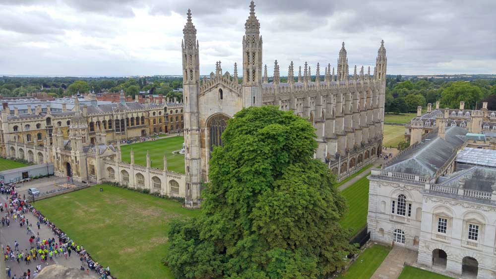 King's College Chapel from Great St Mary's, Cambridge UK