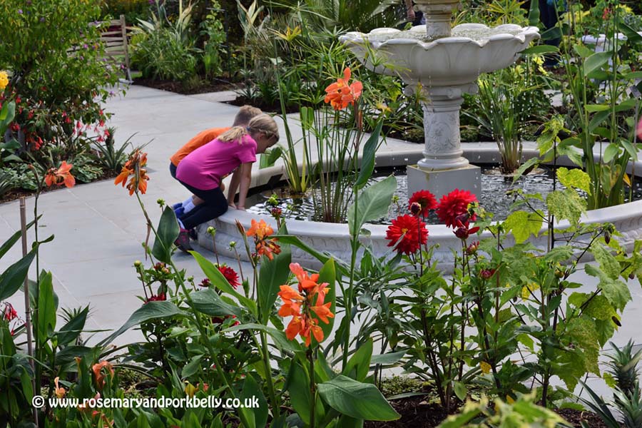 Children exploring the Exotic Garden - RHS Wisley