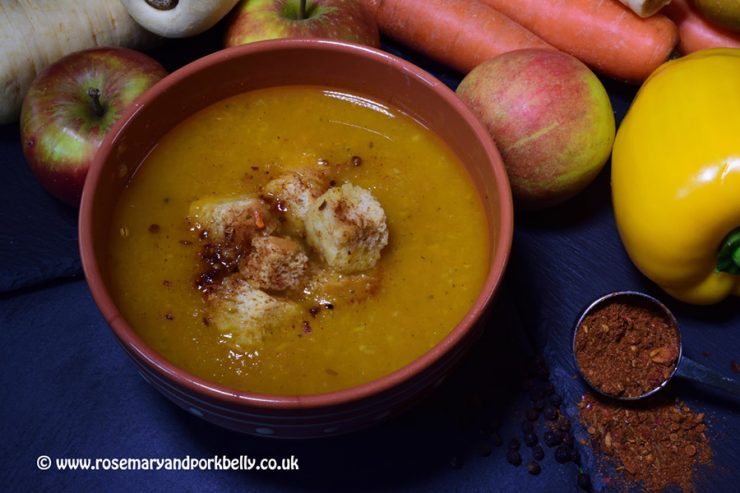 Parsnip and apple soup