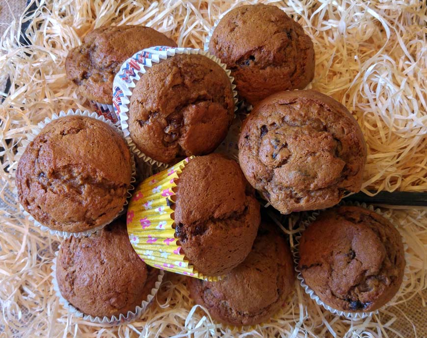 Banana, rum and raisin muffins © rosemaryandporkbelly.co.uk