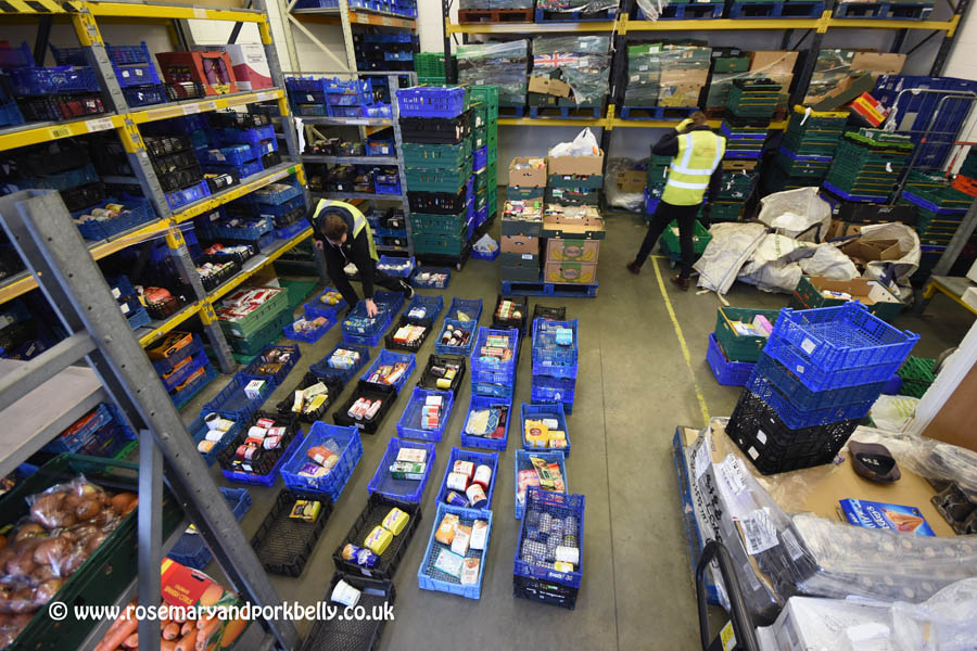Donated food sorting - Fareshare Sussex