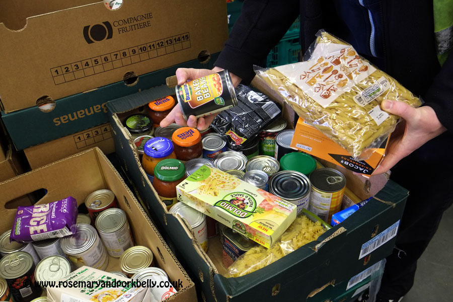 Sorting donated food - Fareshare Sussex