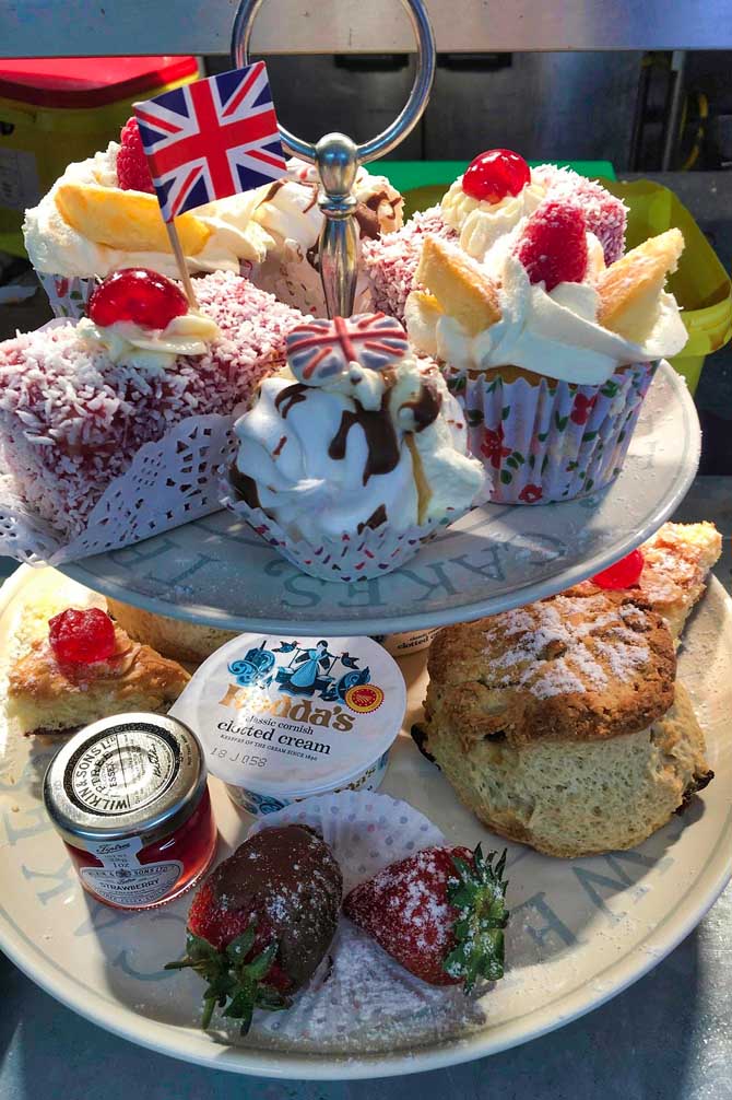 Cream tea selection at Poppylands Horsey Norfolk UK © Dinky Pix