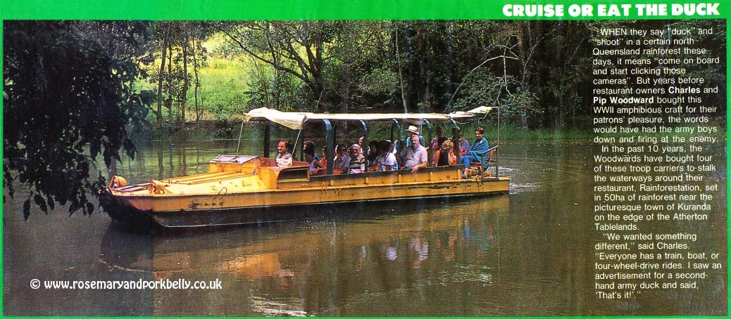 Amphibious World War II Army Duck (DUKW) Rainforestation Nature Park Kuranda Australia 1988