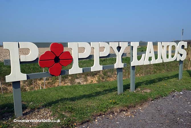 Poppylands entrance sign Horsey Norfolk © rosemaryandporkbelly.co.uk