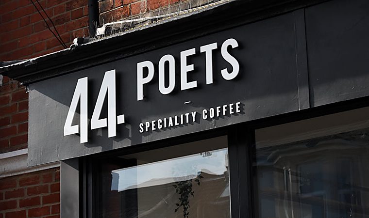 44 Poets speciality coffee sign Hove