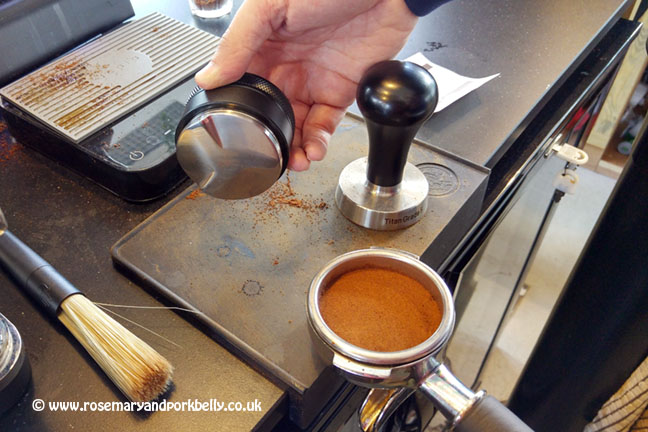 Coffee distributor and tamper at 44 Poets Hove