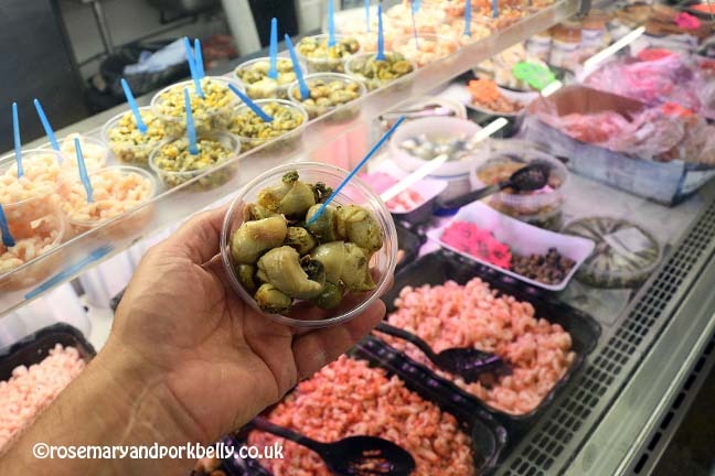 Enjoy fresh whelks at Whitstable Fish Market - Kent