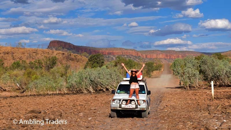One of our happiest travelling memories at the start of the Gibb River Road, Australia, September 2016, with our beloved 4x4 Pedro