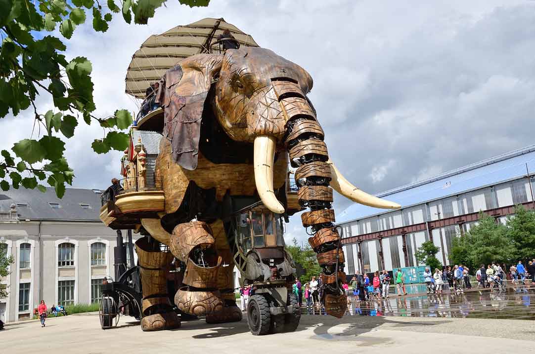 The Giant elephant at Les Machines de L’ile in Nantes France