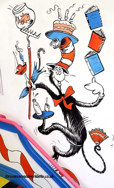 Cat in the Hat drawing, Dr Seuss museum Springfield Massachusetts © rosemaryandporkbelly