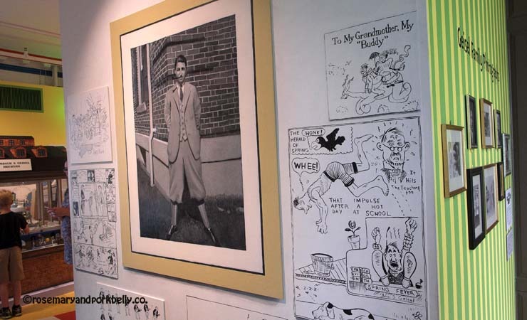 Ted Geisel, Dr Seuss, photograph and cartoons Dr Seuss museum Springfield © rosemaryandporkbelly.co.uk
