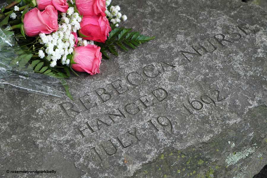 Memorial stone for Rebecca Nurse hanged July 19, 1692