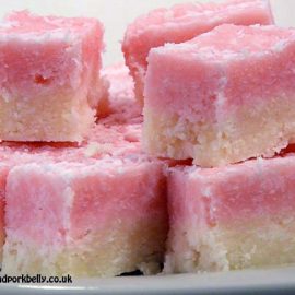 Coconut ice from a recipe by Nell Heaton © rosemaryandporkbelly.co.uk