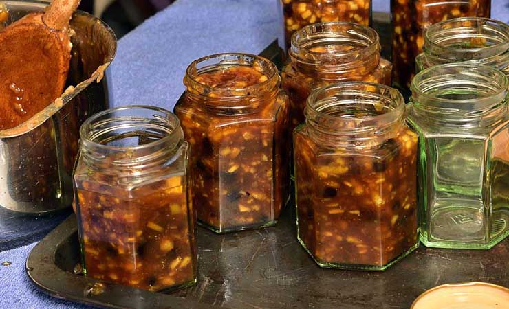 Jars of traditional mincemeat - recipe Eliza Acton
