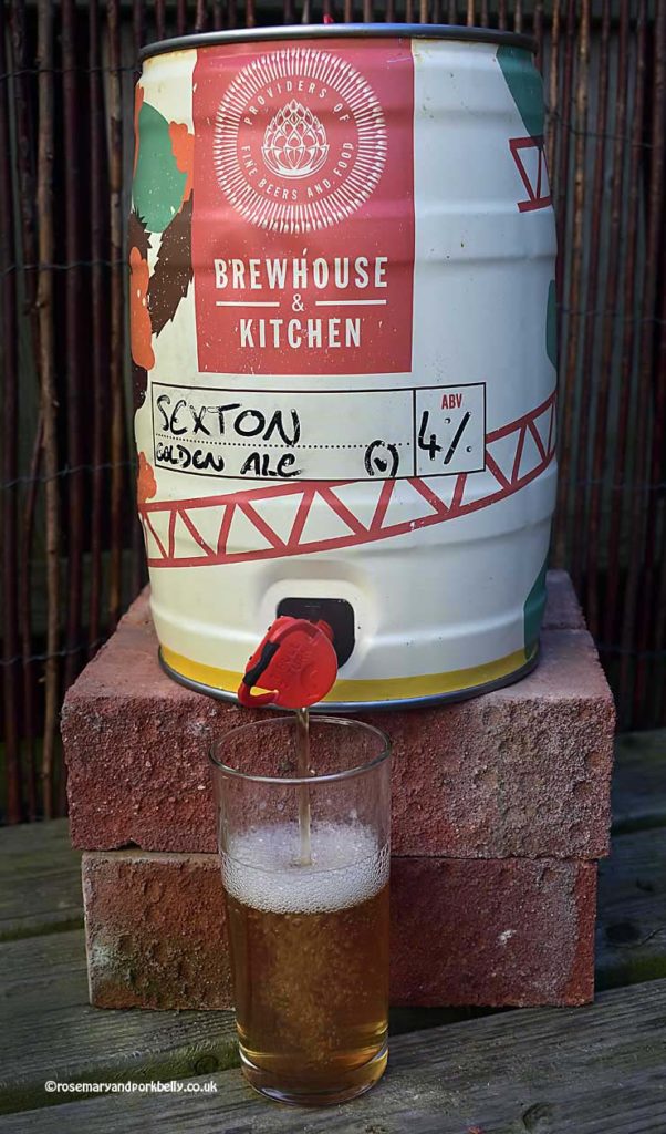 5 litre keg of beer from Brewhouse and Kitchen Portsmouth © rosemaryandporkbelly.co.uk