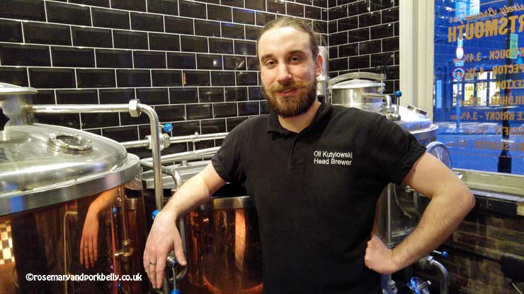 Oli Kutylowski, Head Brewer Brewhouse and Kitchen Portsmouth ©rosemaryandporkbelly.co.uk