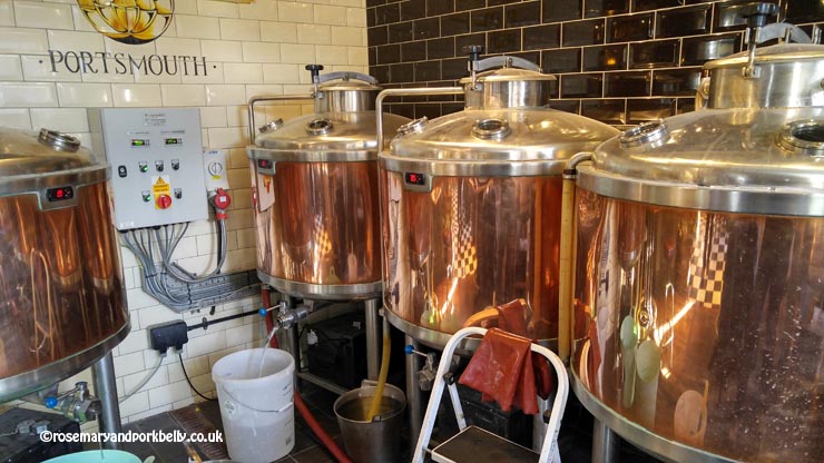 The fermenters at Brewhouse and Kitchen Portsmouth © rosemaryandporkbelly.co.uk